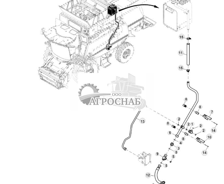 Гидравлические возвратные трубопроводы, 4WD, с соломоразбрасывателем, HillMaster™ - ST831438 129.jpg